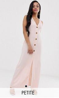 ASOS Button Down Maxi Dress in Blush