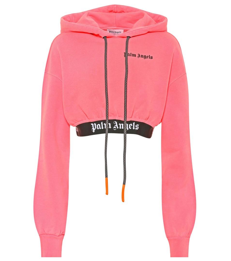 Palm angels crop top hoodie