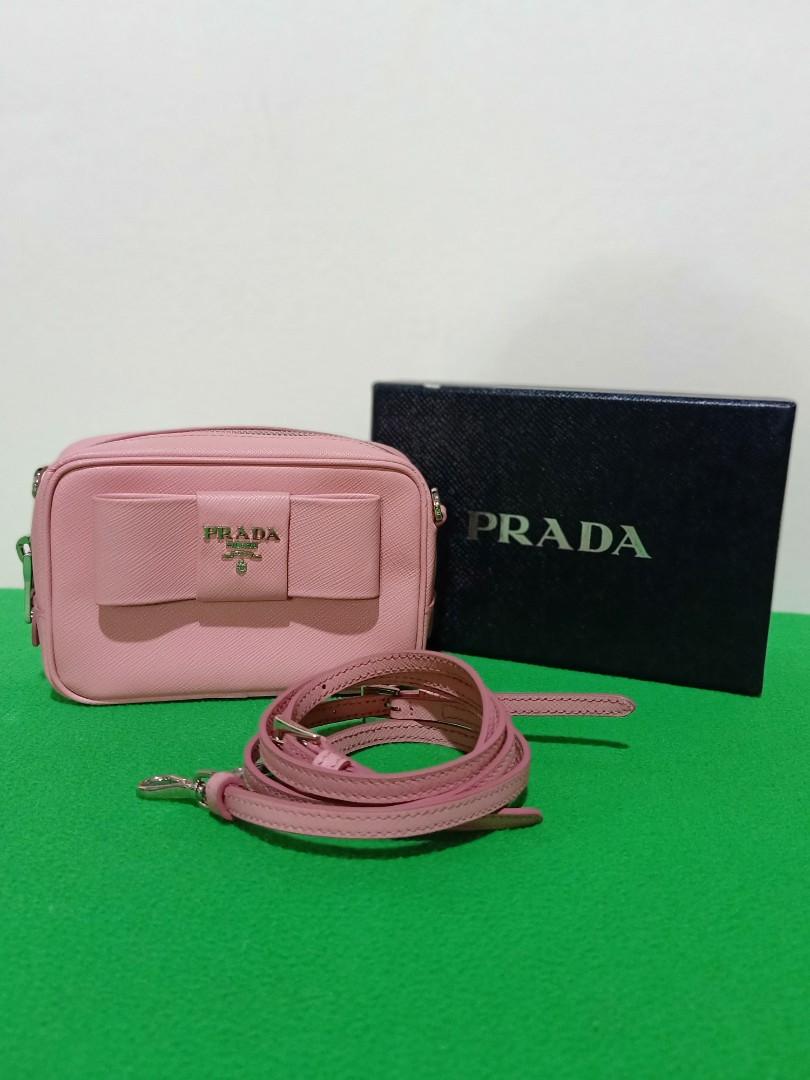 Authentic Preloved Prada bow mini sling bag, Luxury, Bags & Wallets on  Carousell