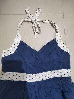 Blue halter dress