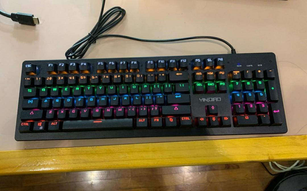 Bnib 100 Real Mechanical Keyboard Blue Keycaps Electronics Computer Parts Accessories On Carousell
