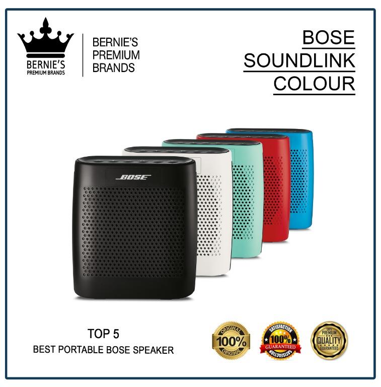 BOSE SOUNDLINK COLOUR (Category: Soundbars, Speakers & Amplifiers) located in Pasay City. Submitted by premiumbrands (Listing ID 1027227056, Image 1). Description: 100% Original/Genuine product. In stock, and ready for FREE delivery via LBC. Everything is certified original, brand new, and factory sealed. Like our FACEBOOK pages: Bernie's Premium Brands - Gadgets Bernie's Premium Brands - Women.