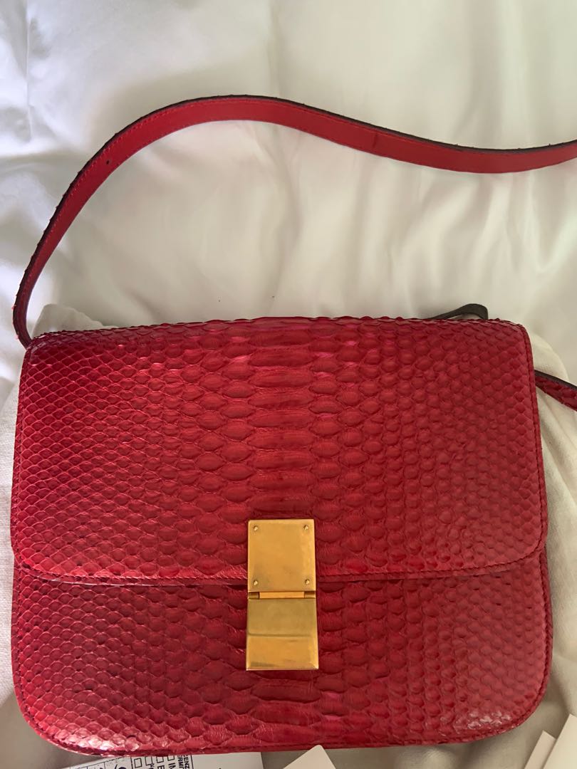 Celine python hotsell box bag