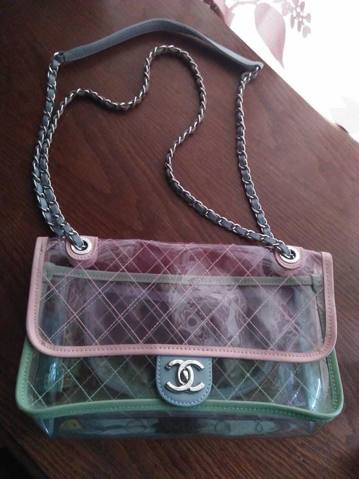 CHANEL CLEAR BAG COMPLETE WITH BOX DUSTBAG AND CARDS, Luxury, Bags Wallets  On Carousell 