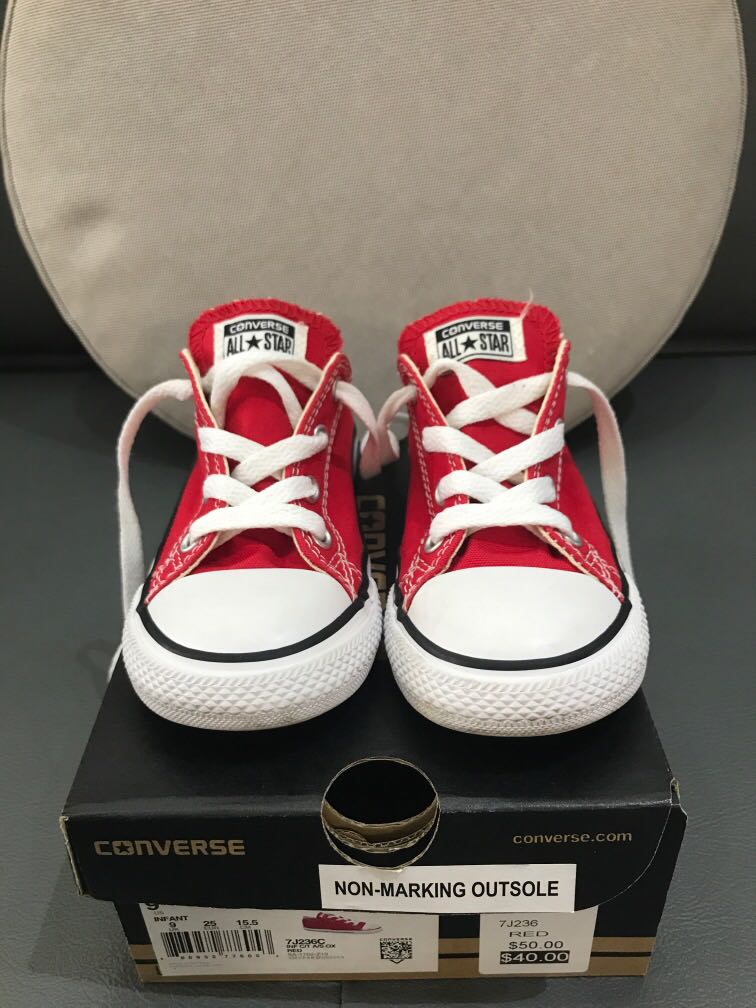 girls red converse shoes