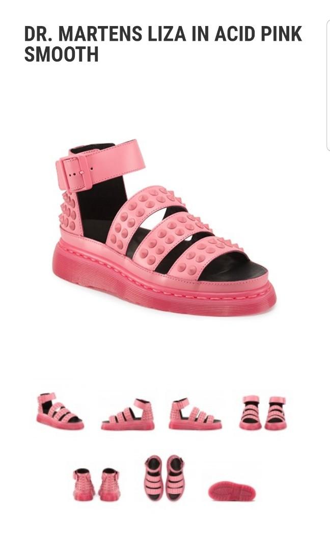 Doc Martens Liza Studded Sandals in Acid Pink