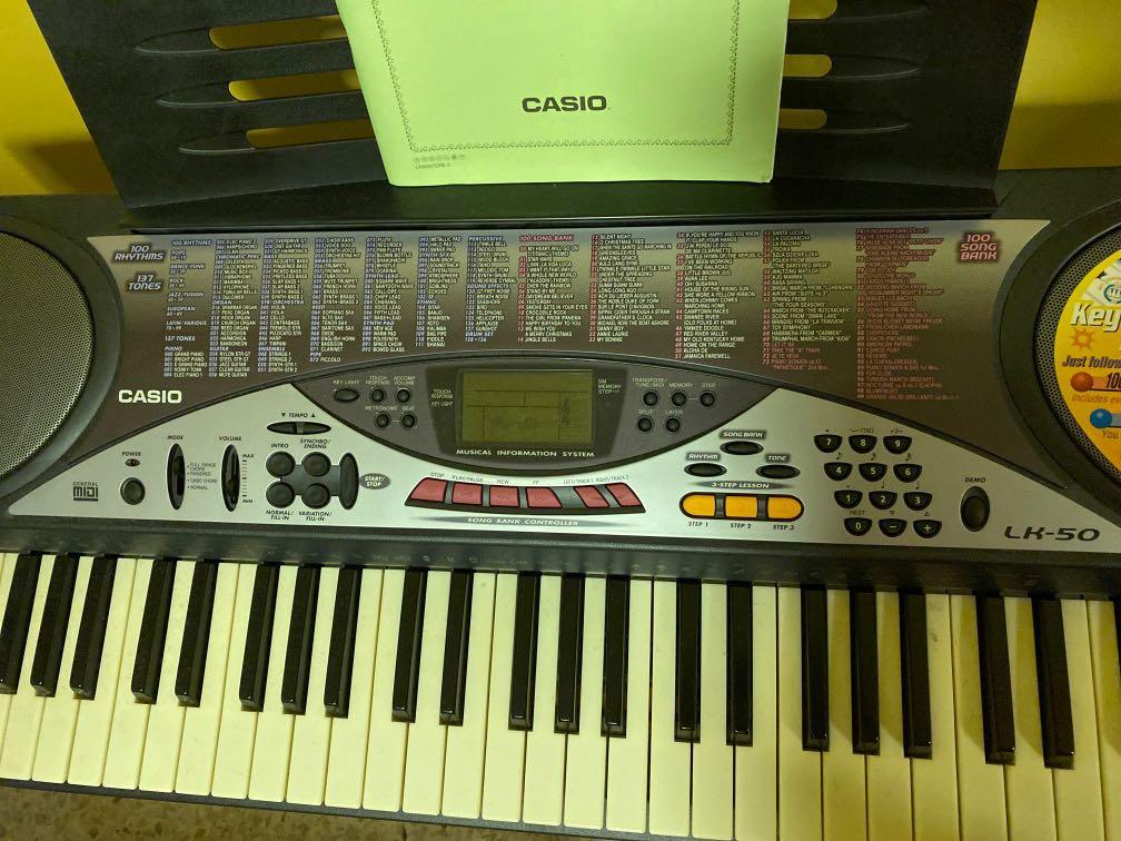 Electronic Keyboard Casio LK 50 Hobbies Toys Music Media