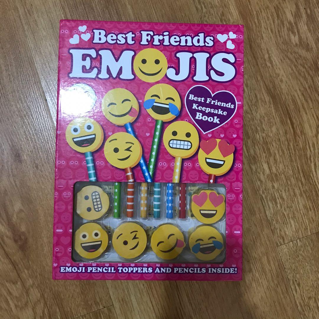 Emojis Best Friend Activity Book With Pencils And Erasers, Hobbies & Toys,  Stationary & Craft, Other Stationery & Craft On Carousell