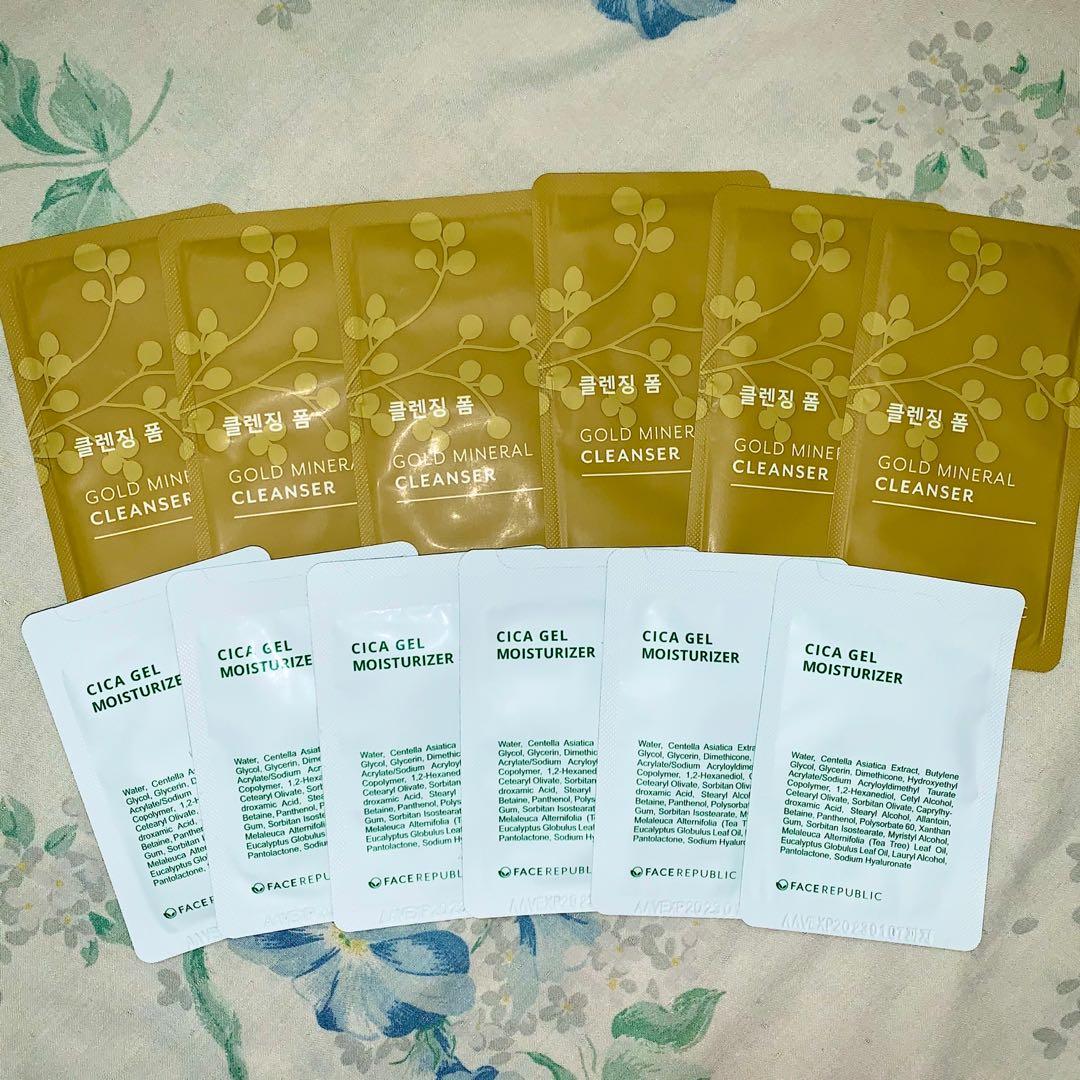 Face Republic Gold Mineral Cleanser + Cica Gel Moisturizer Trial Pack