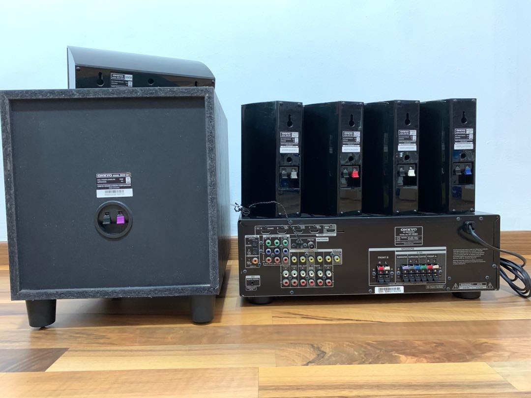 For sale: Onkyo HT-R391 5.1ch Home Theater Speaker Package, Audio