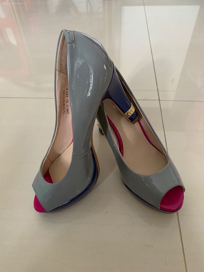 grey high heels