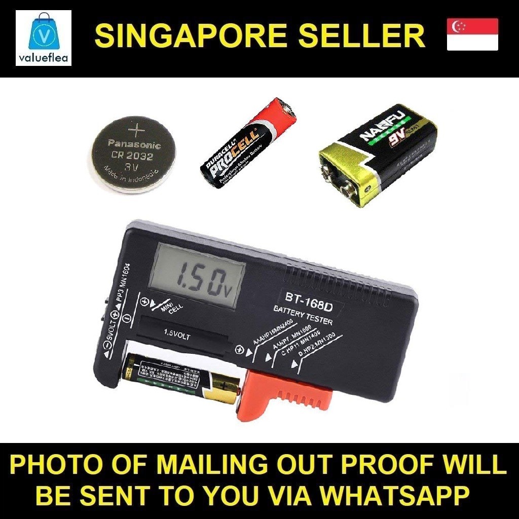 High 5 Rating Bt168d Digital Battery Capacity Tester Lcd Bt 168d Checker For 9v 1 5v Aa Aaa Cell C D 400 Electronics Others On Carousell