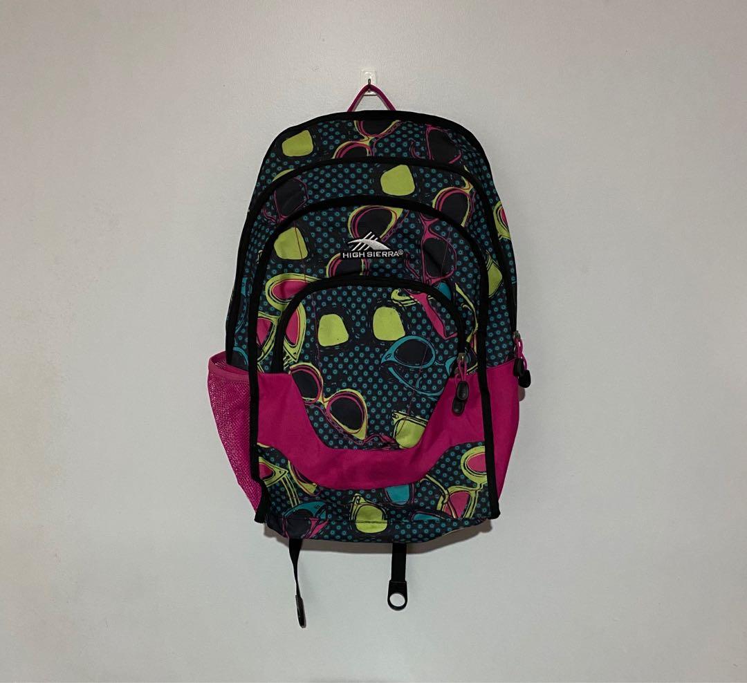 High Sierra Backpack (Category: Backpacks) located in Paranaque City. Submitted by cheesecakeflow (Listing ID 1027289197, Image 1). Description: High Sierra Multicolored Backpack Used only a few times Still in perfect condition No rips, no tears, no holes, no stains, no missing/replaced zippers Authentic, mall bought See photos for measurements 💵 Payment thru BDO, BPI, GCASH only 🏍 For pickup/third party pickup-delivery services only. Fees will