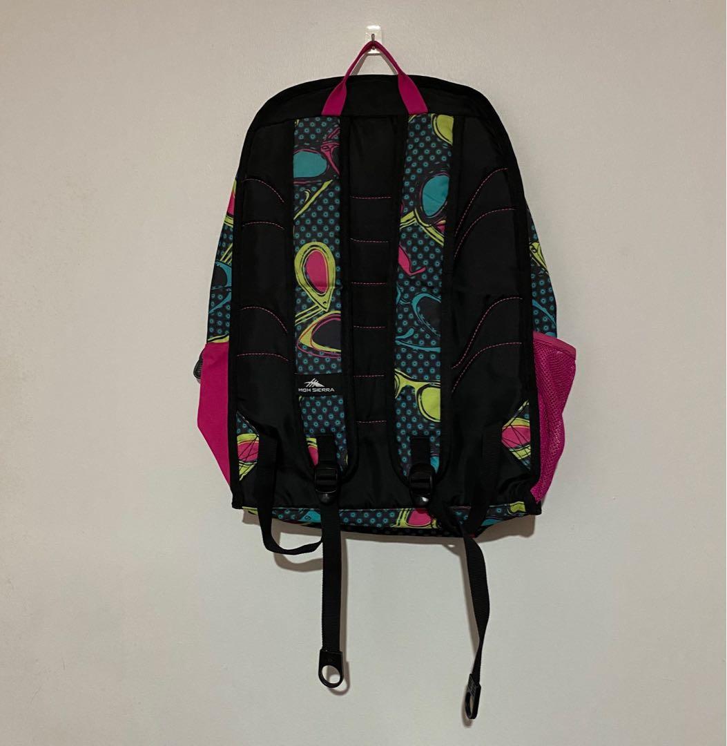 High Sierra Backpack (Category: Backpacks) located in Paranaque City. Submitted by cheesecakeflow (Listing ID 1027289197, Image 3). Description: High Sierra Multicolored Backpack Used only a few times Still in perfect condition No rips, no tears, no holes, no stains, no missing/replaced zippers Authentic, mall bought See photos for measurements 💵 Payment thru BDO, BPI, GCASH only 🏍 For pickup/third party pickup-delivery services only. Fees will