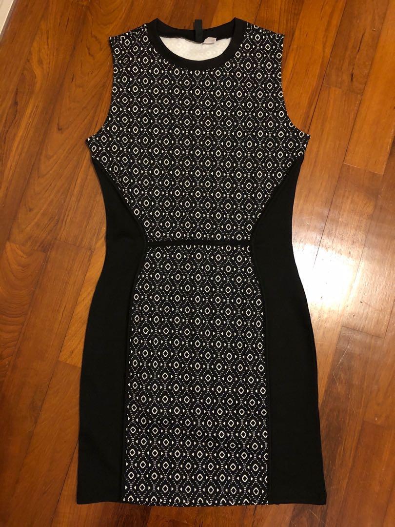 h&m geometric dress