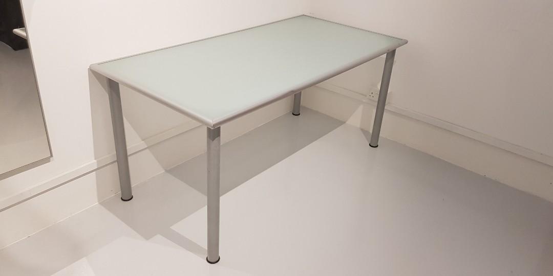 IKEA table (Category: Tables & Sets) located in Singapore. Submitted by vyedp (Listing ID 1027281024, Image 1). Description: what you see is what you get. collect only at Postal code 757044. by appointment only. please see last photo a bit dented the table. thanks.