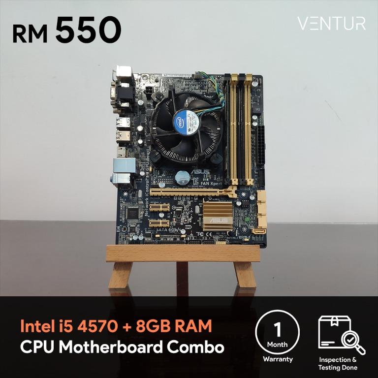 Intel i5 4570 8GB RAM CPU Motherboard Combo Refurbished
