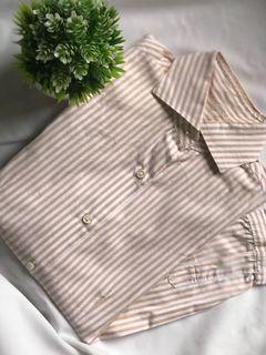Kemeja stripe cream