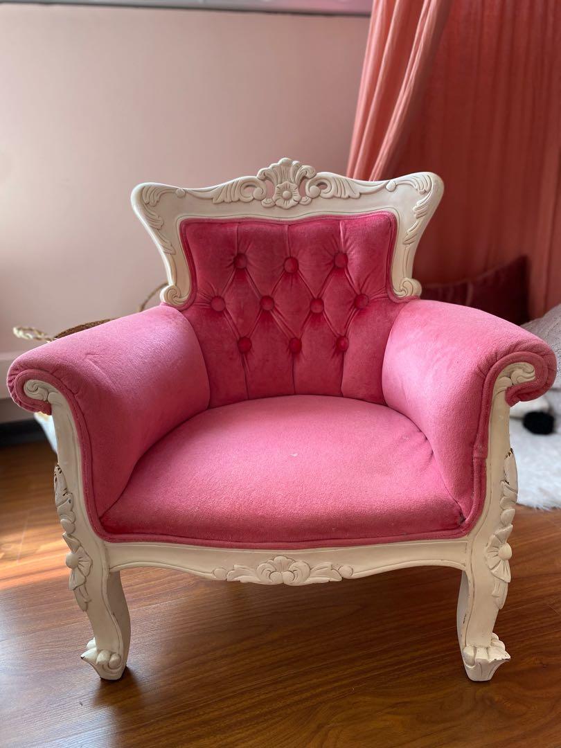Kids Throne Velvet Armchair Furniture Tables Chairs On Carousell