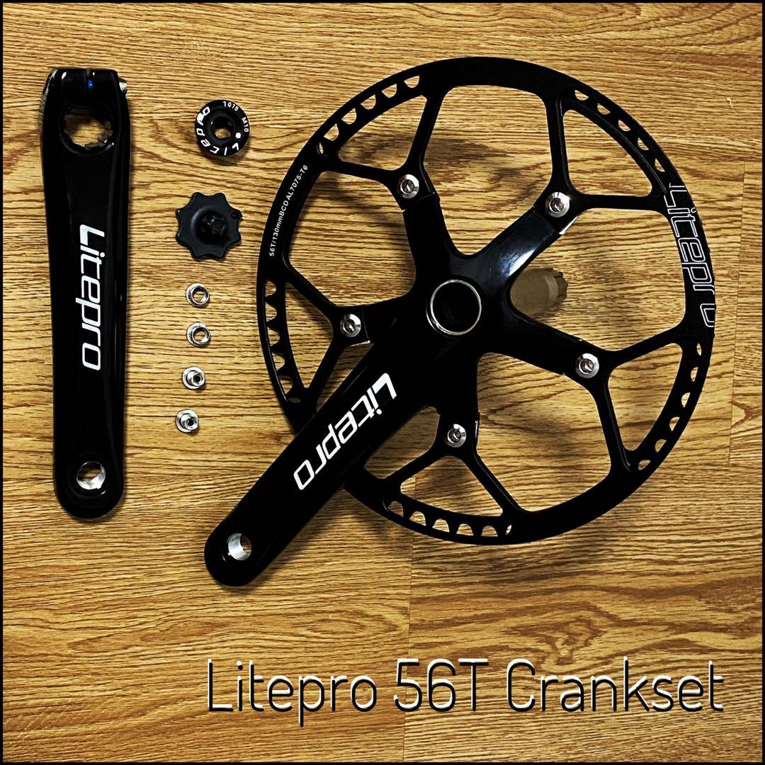 Litepro Brompton crankset 56T bottom bracket