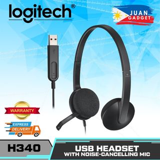 Logitech H340 USB Headset Stereo USB Headset for PC Windows and Mac