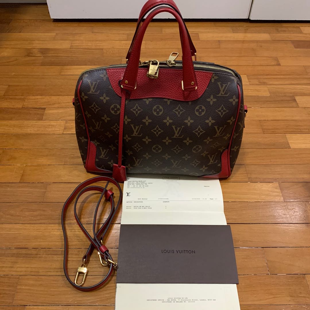 Brown Louis Vuitton Monogram Totally PM Tote Bag, LOUIS VUITTON Retiro  Monogram Canvas Zippy Wallet Cerise Red