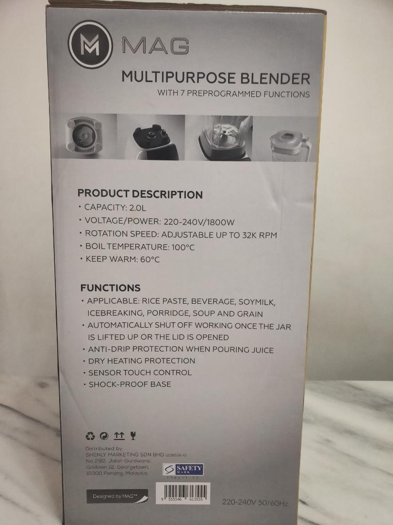 Mag Multipurpose Blender Tv Home Appliances Kitchen Appliances Juicers Blenders Grinders On Carousell