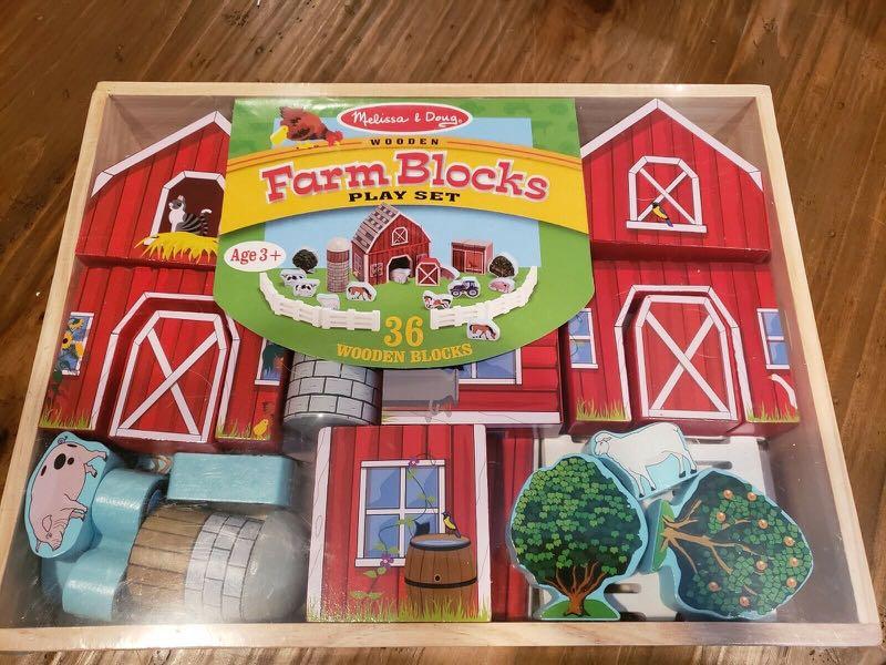 Melissa and doug farm blocks sales