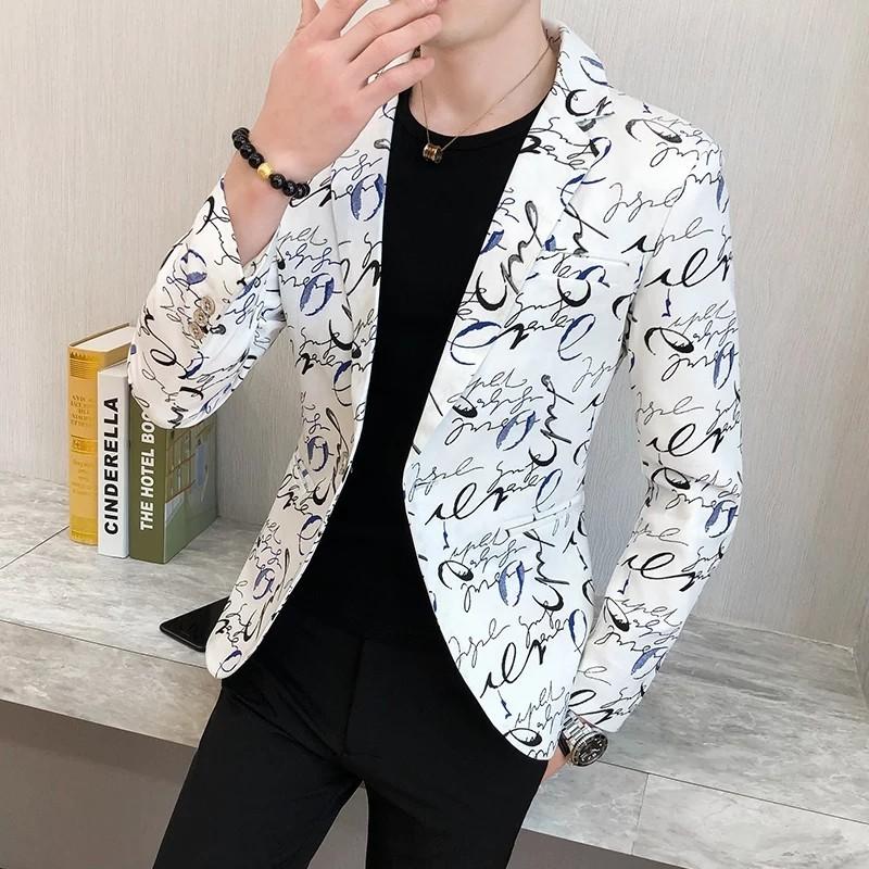 Men blazer blue white Men s Fashion Coats Jackets and Outerwear