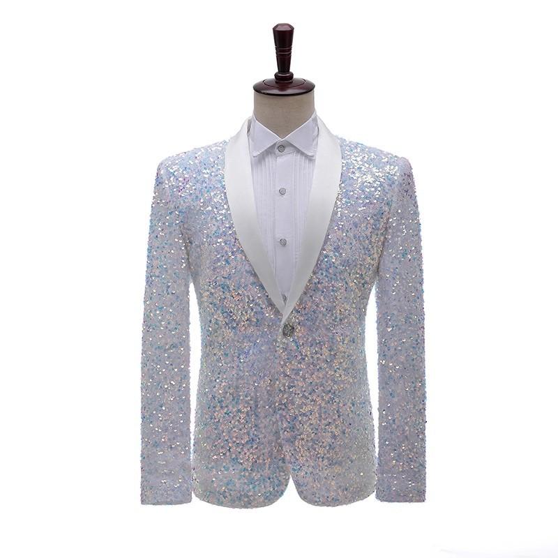 White and silver clearance blazer mens