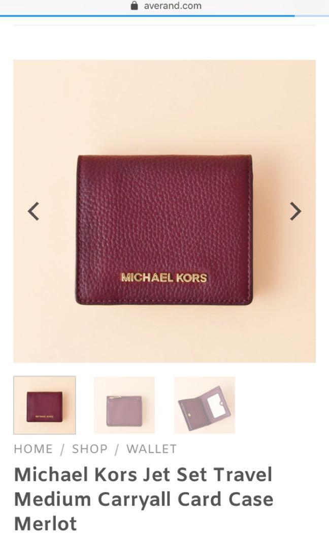 Michael Kors Jet Set Travel Wallet in Merlot