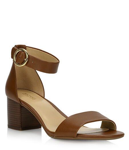 Michael michael kors lena flex 2025 mid leather ankle strap sandals