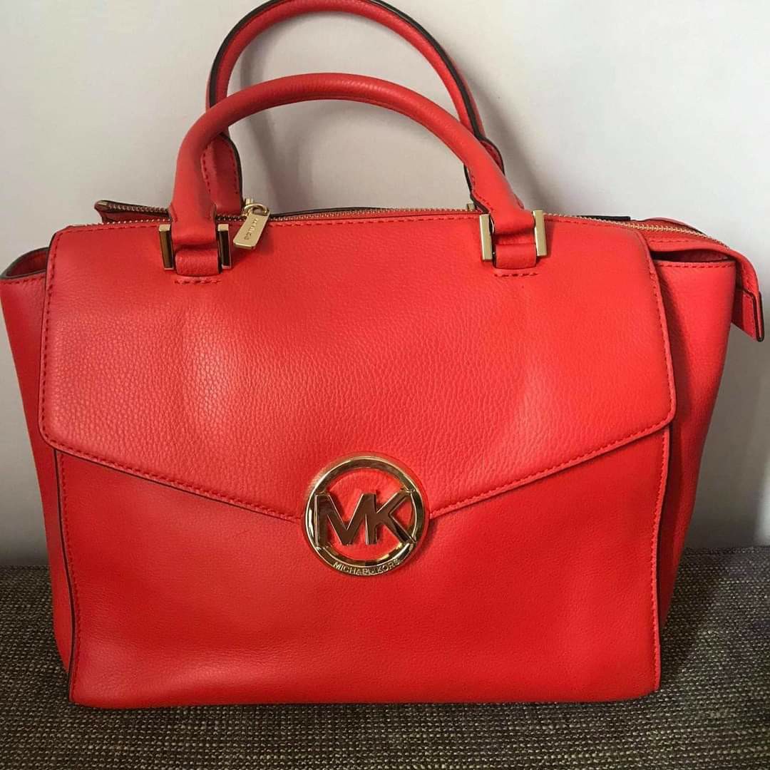 MK red handbag