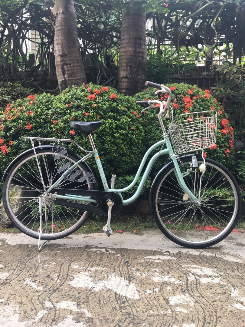 mint green bike basket
