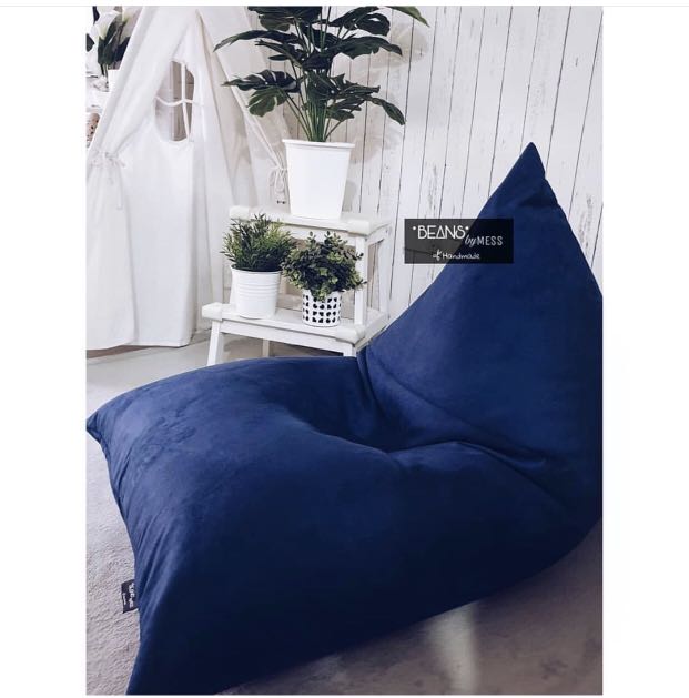 Navy Bean Bag by beansbymess, Furniture & Home Living, Bedding & Towels