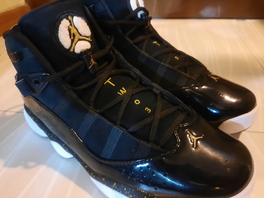 NBA Jordan Six Rings Black Gold Men s Fashion Footwear Sneakers