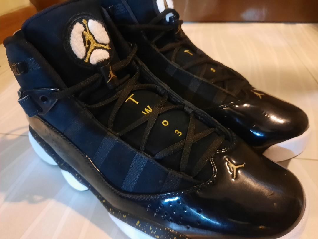 All black jordan six rings cheap