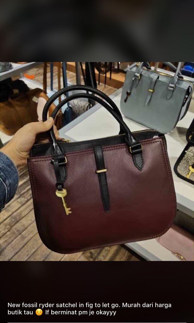 Fossil ryder satchel best sale fig