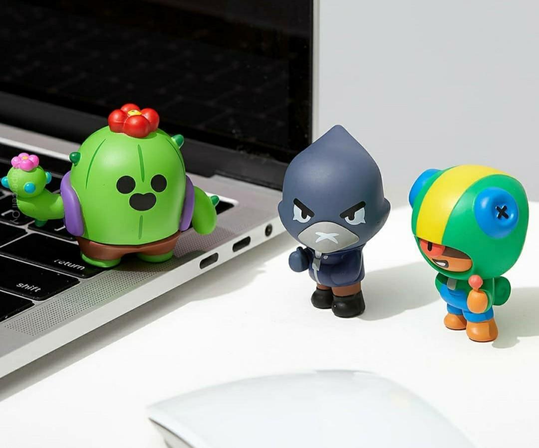 Official Brawl Stars Line Friends Figure Keyring Ready Stocks Video Gaming Video Game Consoles Others On Carousell - figurine brawl stars pop leon
