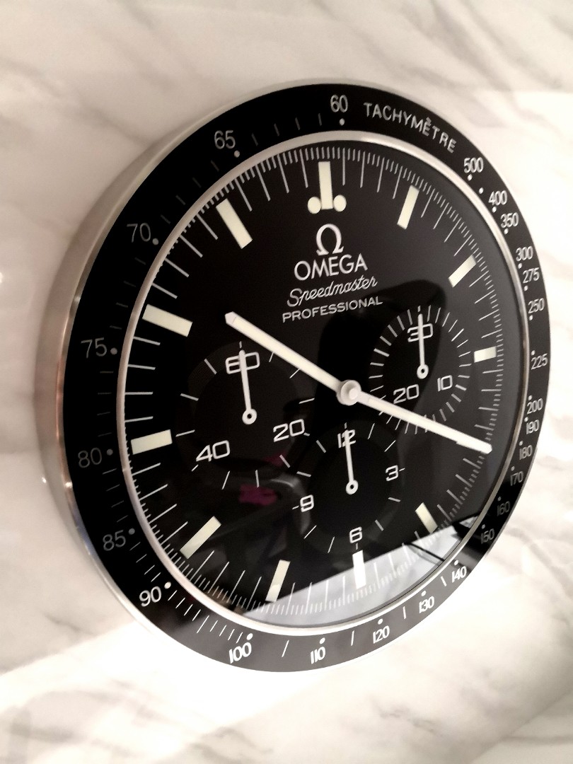 omega speedmaster wall clock