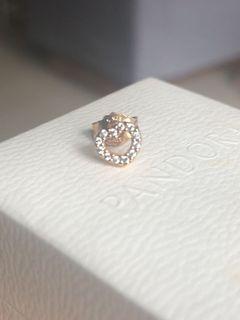 Rose Gold Pandora Open Heart Stud Earrings RRP $79.00
