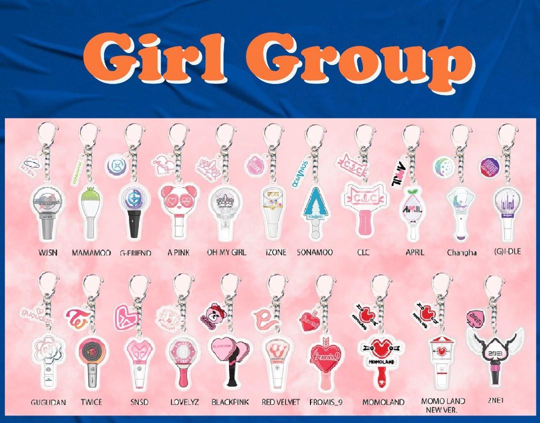 Po Twice Red Velvet Izone Blackpink Apink Mamamoo Gfriend Snsd Clc Ohmygirl Wjsn Gugudan Gidle Chungha Momoland Lovelyz G Idle 2ne1 Lightstick Acrylic Keyring Hobbies Toys Memorabilia Collectibles K Wave On Carousell