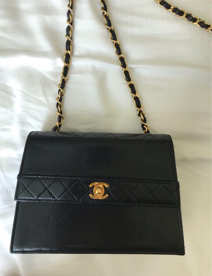 Vintage chanel top trapezoid bag