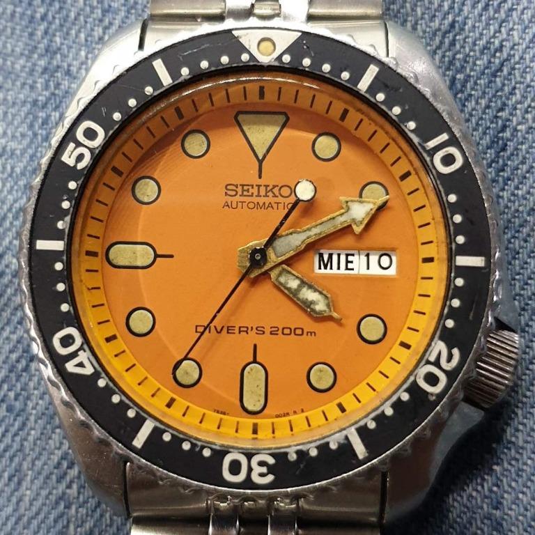 Rare Vintage Seiko SKX011K Orange Dial 7S26-0020 200 Meters Automatic Men's  Watch, Women's Fashion, Watches & Accessories, Watches on Carousell