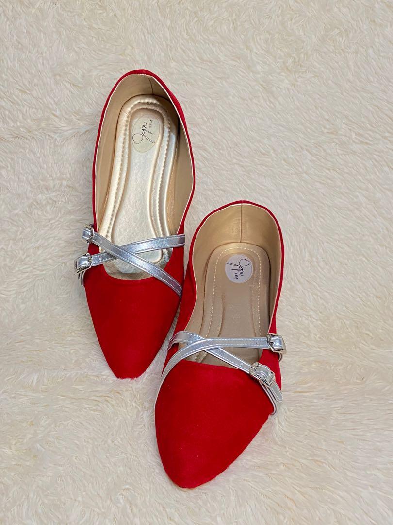 red flat shoes size 11