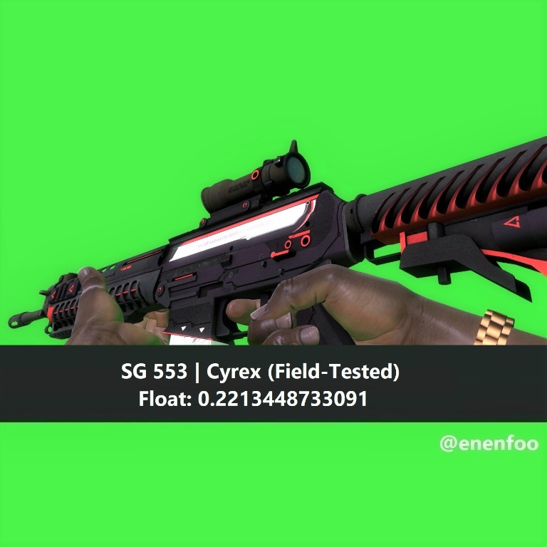 Sg 553 Cyrex Ft Field Tested Csgo Skins Knife Red Skin Toys Games Video Gaming In Game Products On Carousell