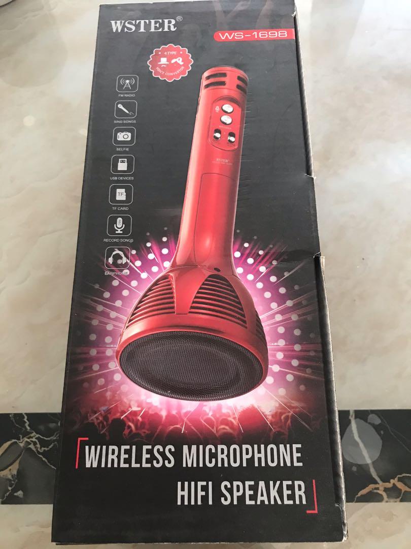 wireless microphone hifi speaker ws 1698