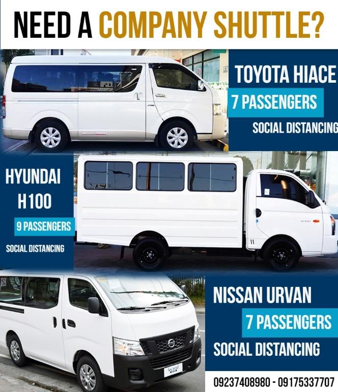 van for 9 passengers for rent
