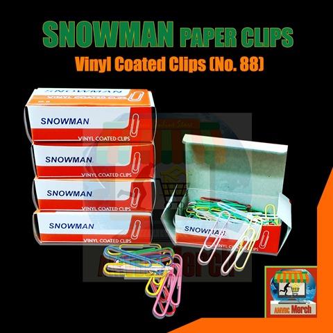 Snowman Paper Clips (Vinyl Coated Clips) (Category: Craft Supplies & Tools) located in Mandaluyong City. Submitted by amvbc.merch (Listing ID 1027306787, Image 3). Description: Snowman Paper Clips -Vinyl Coated Clips Size and Price : No. 33 P 22.00 (out of stocks) No. 50 P 25.00 (out of stocks) No. 88 P 27.00 (out of stocks) - Perfect for school and office needs - Easy to use - With assorted bright color - Stronger clip with papers without damagi