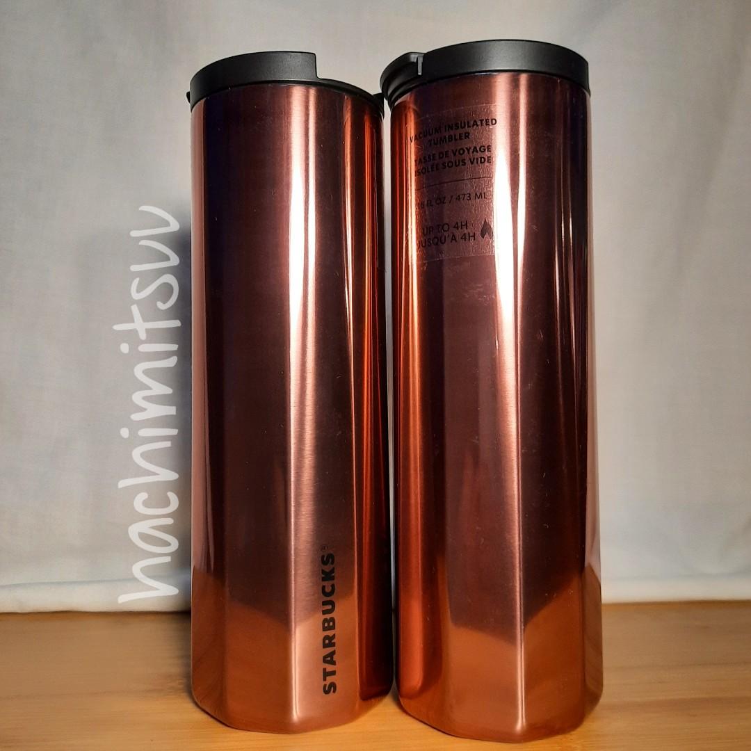 STARBUCKS Copper Gold Stainless Steel Vacuum-Insulated Tumbler 16